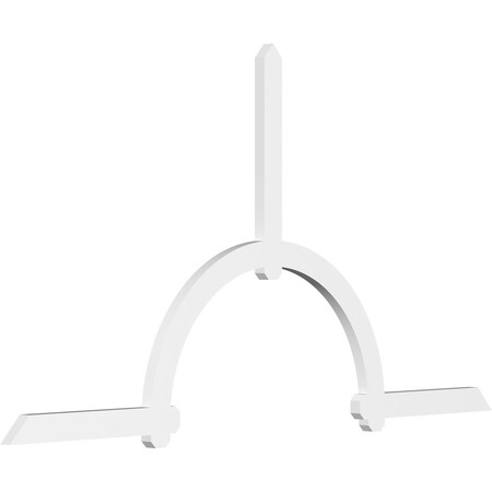 Ekena Millwork Ericson Architectural Grade PVC Gable Bracket, 108"W x 58 1/2"H x 2"D x 4"F, 13/12 Pitch GBP108X59X0204ERI00